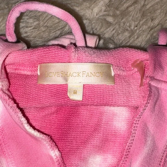 LoveShackFancy Pink Tie-Dye Sweatshirt - Picture 2 of 4
